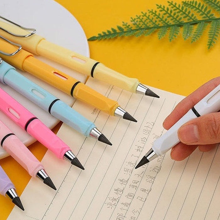 2In1 Everlasting Pencil Replaceable Head With Eraser, Inkless Pencils Eternal, Infinite Pencil, Portable Everlasting Pencil Reusable Erasable, Magic Pencils for Kids Painting Stationary