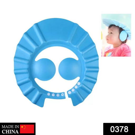 0378 Adjustable Safe Soft Baby Shower cap Sun Shoppee