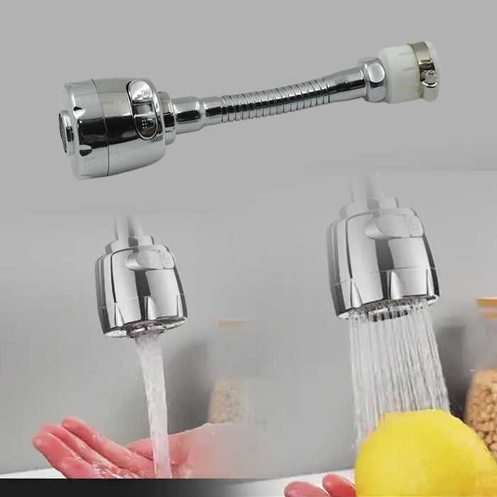 0538 Kitchen Faucet Extender Water Swivel Faucet 360 Degree Rotatable Faucet Sprayer Head Double Mode Water Saving Tap Adjustable Stainless Steel Spout Splash-Proof for Kitchen Bathroom (1 Pc)