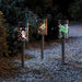 Ground plug solar light for garden and pathway, durable and waterproof.