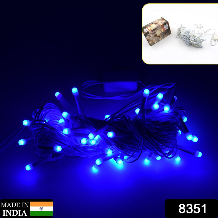 LED Christmas string lights, blue color, for festive decoration