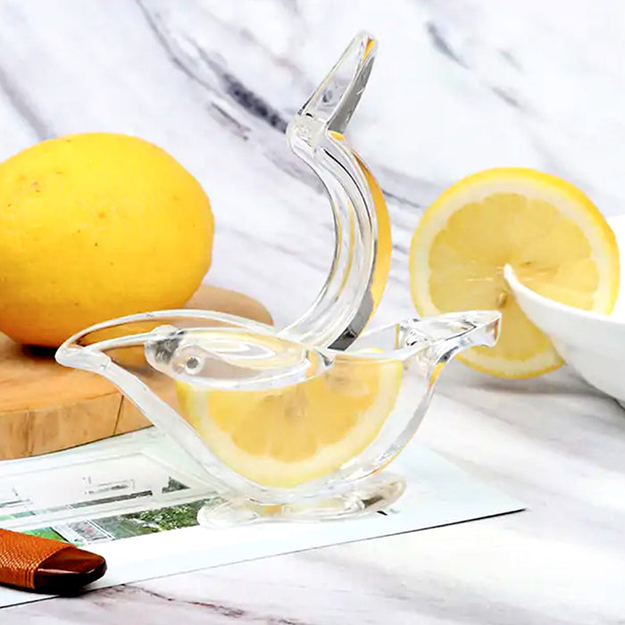 5345 Manual Lemon Slice Squeezer, Portable Transparent Fruit Juicer, Orange Citrus Manual Bird Shape Hand Juicer for Orange Lemon Lime,for Kitchen (Card Packing) 