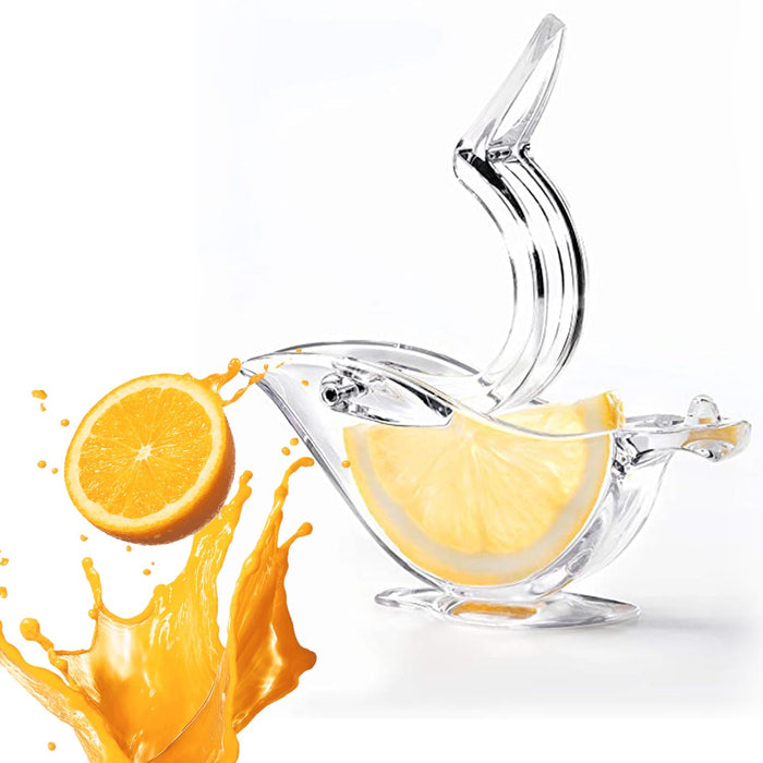 5345 Manual Lemon Slice Squeezer, Portable Transparent Fruit Juicer, Orange Citrus Manual Bird Shape Hand Juicer for Orange Lemon Lime,for Kitchen (Card Packing) 